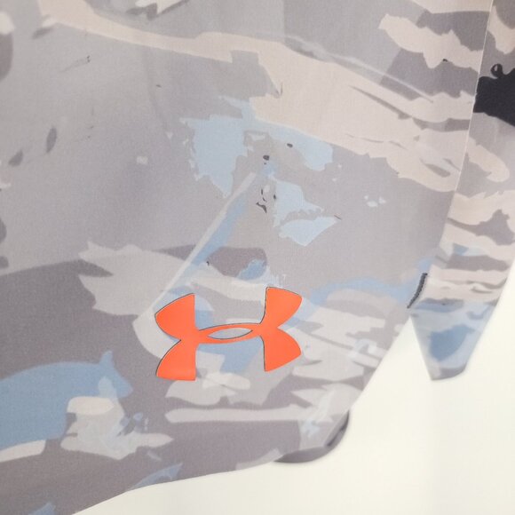 Under Armour Shorts Men's 42 Loose Blue Gray Camo HeatGear 1253131 - Picture 2 of 10